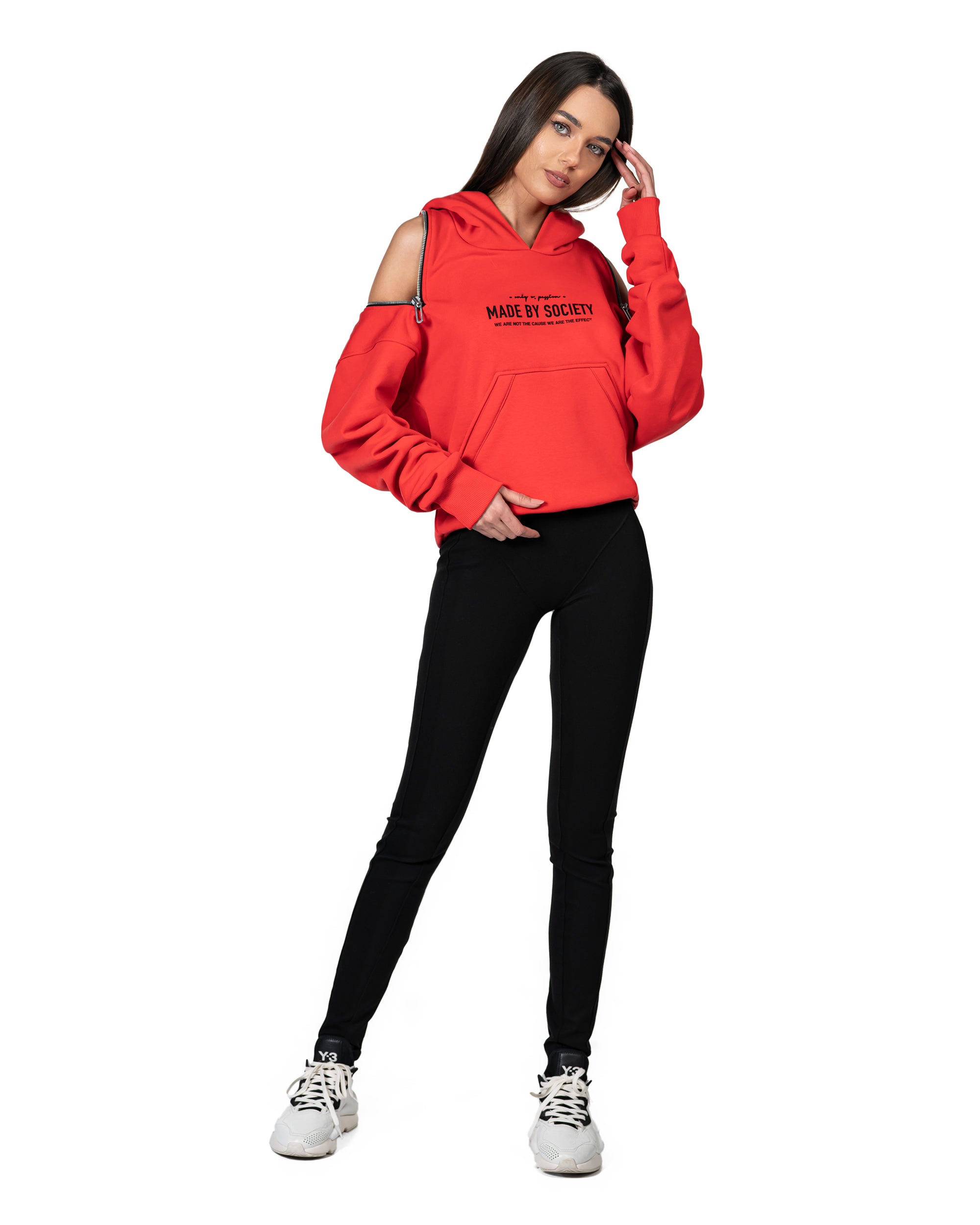 Zipper backless hoodie - H24242