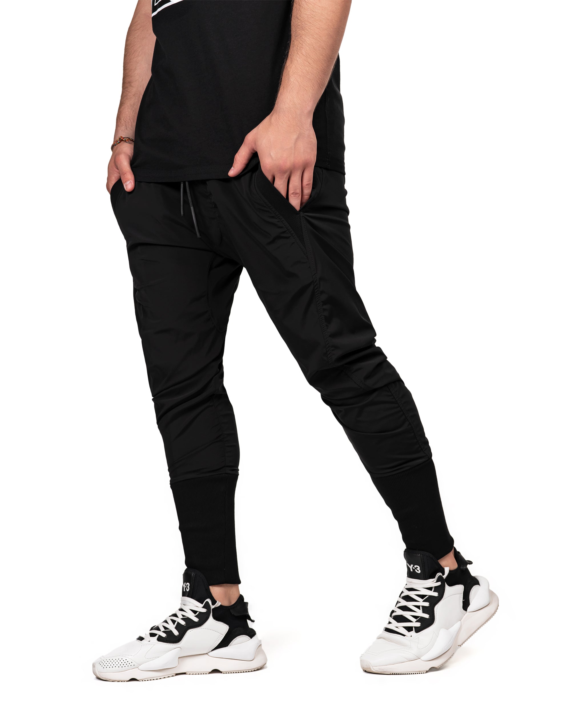 Wąskie spodnie joggery - P13749