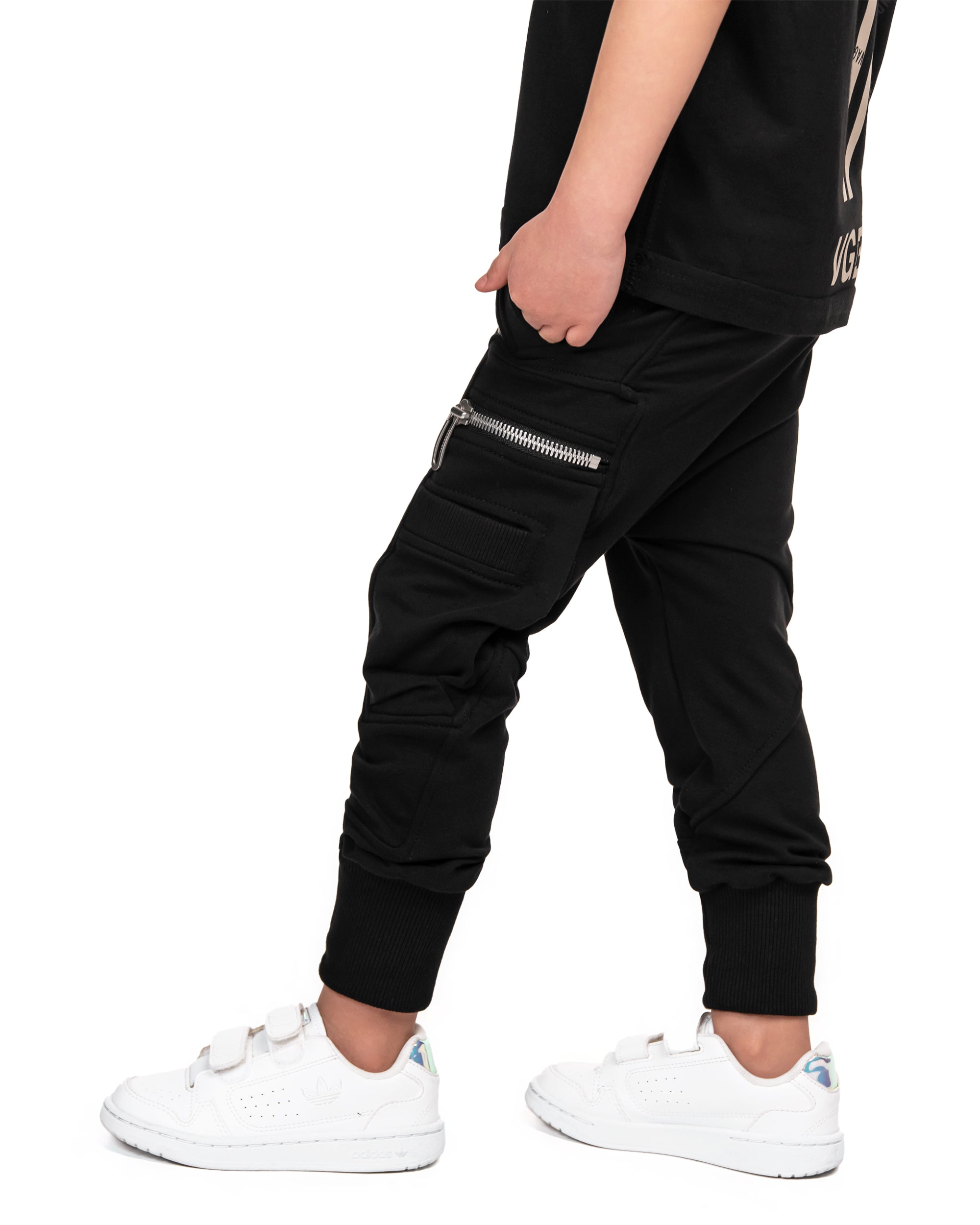 Zip hem jogger pants - P33243
