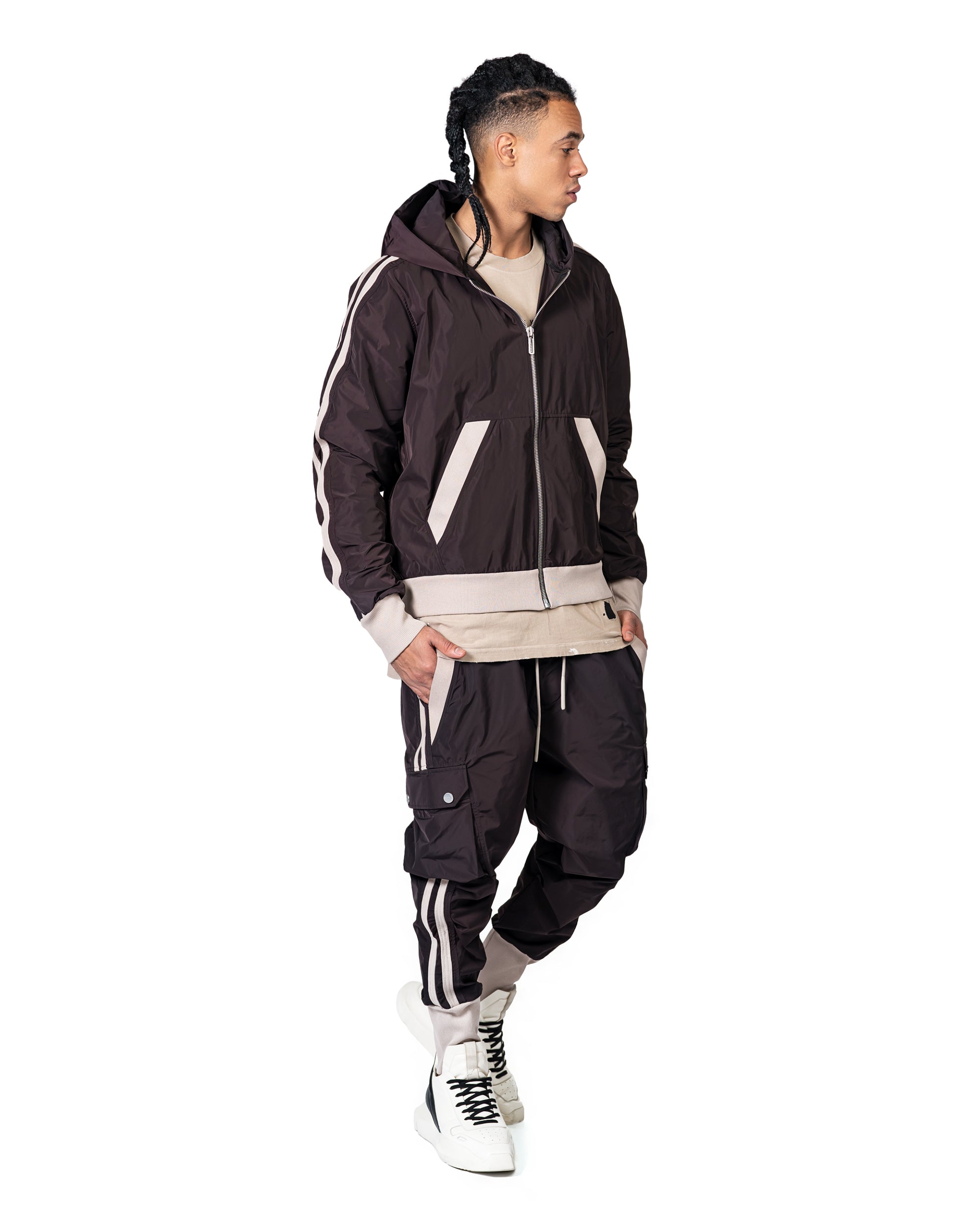 Stripes zipper hoodie - H14115