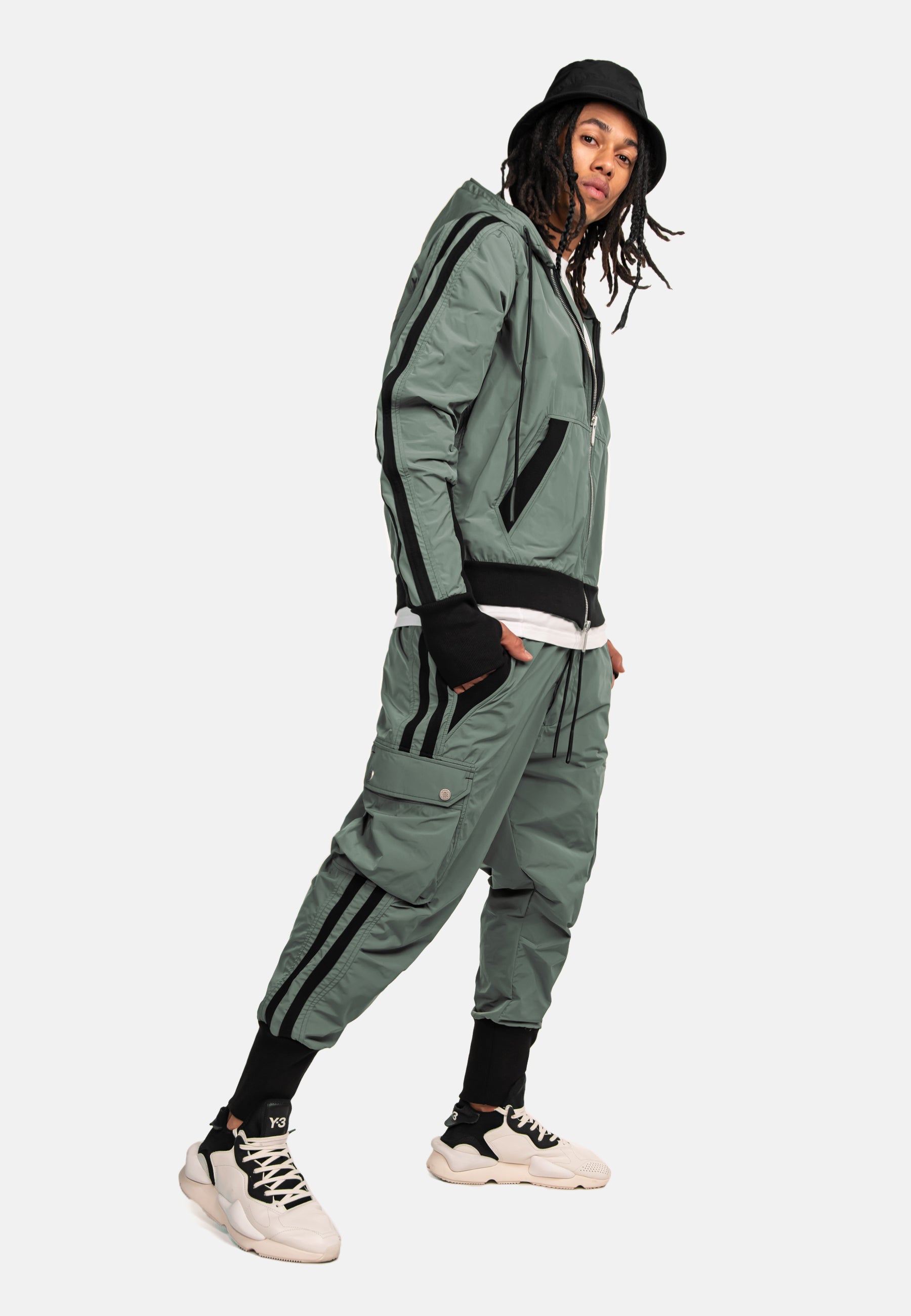 Vertical lines cargo pants - P12534