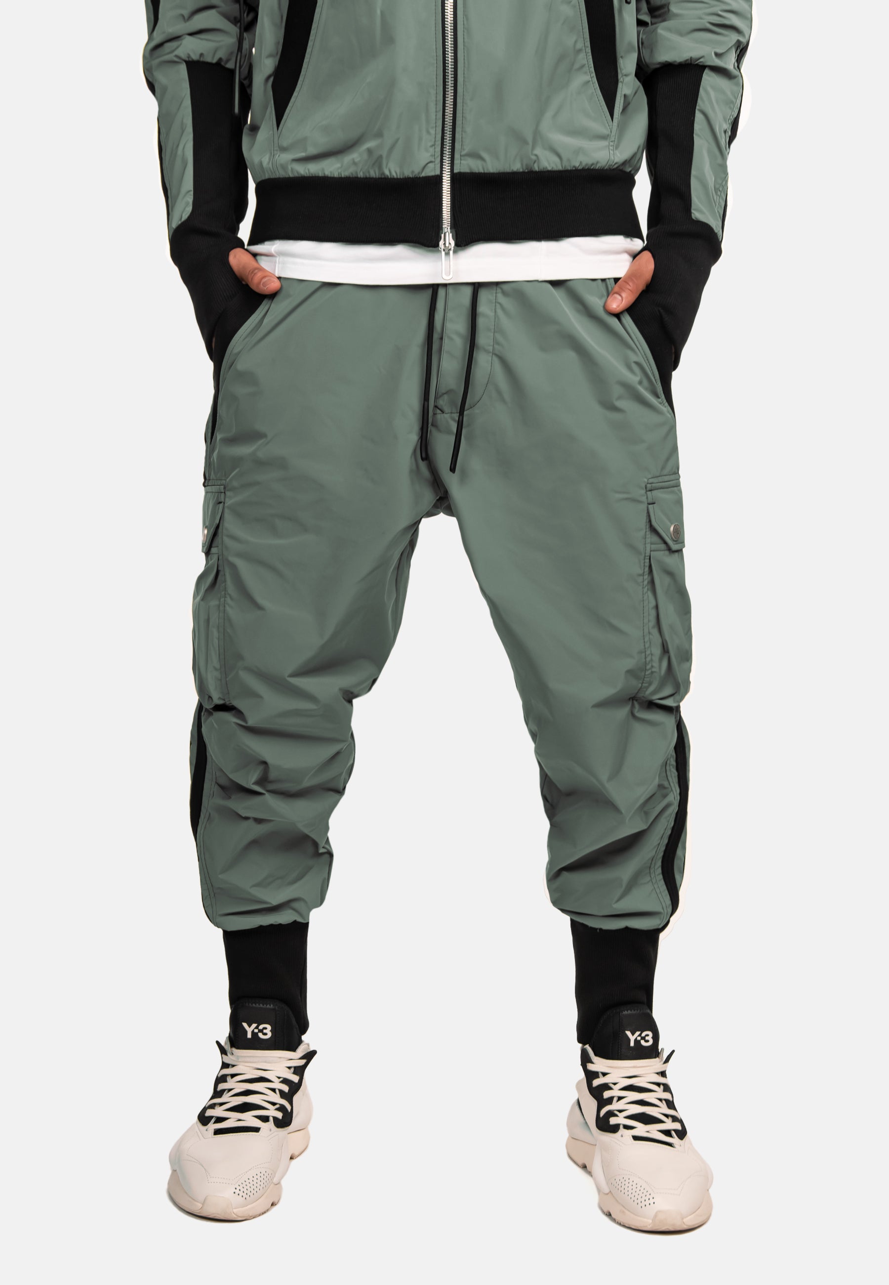 Vertical lines cargo pants - P12534