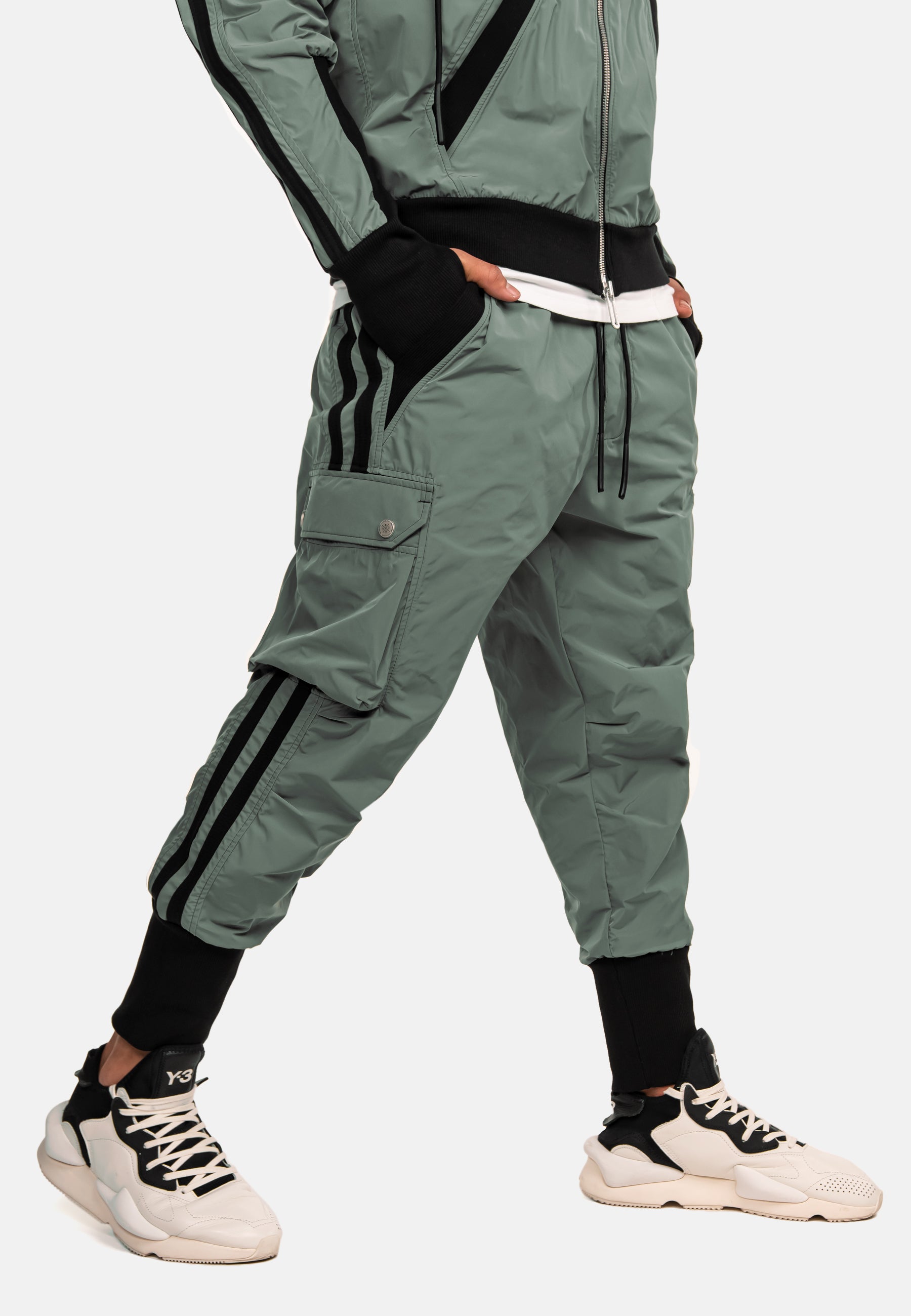 Vertical lines cargo pants - P12534