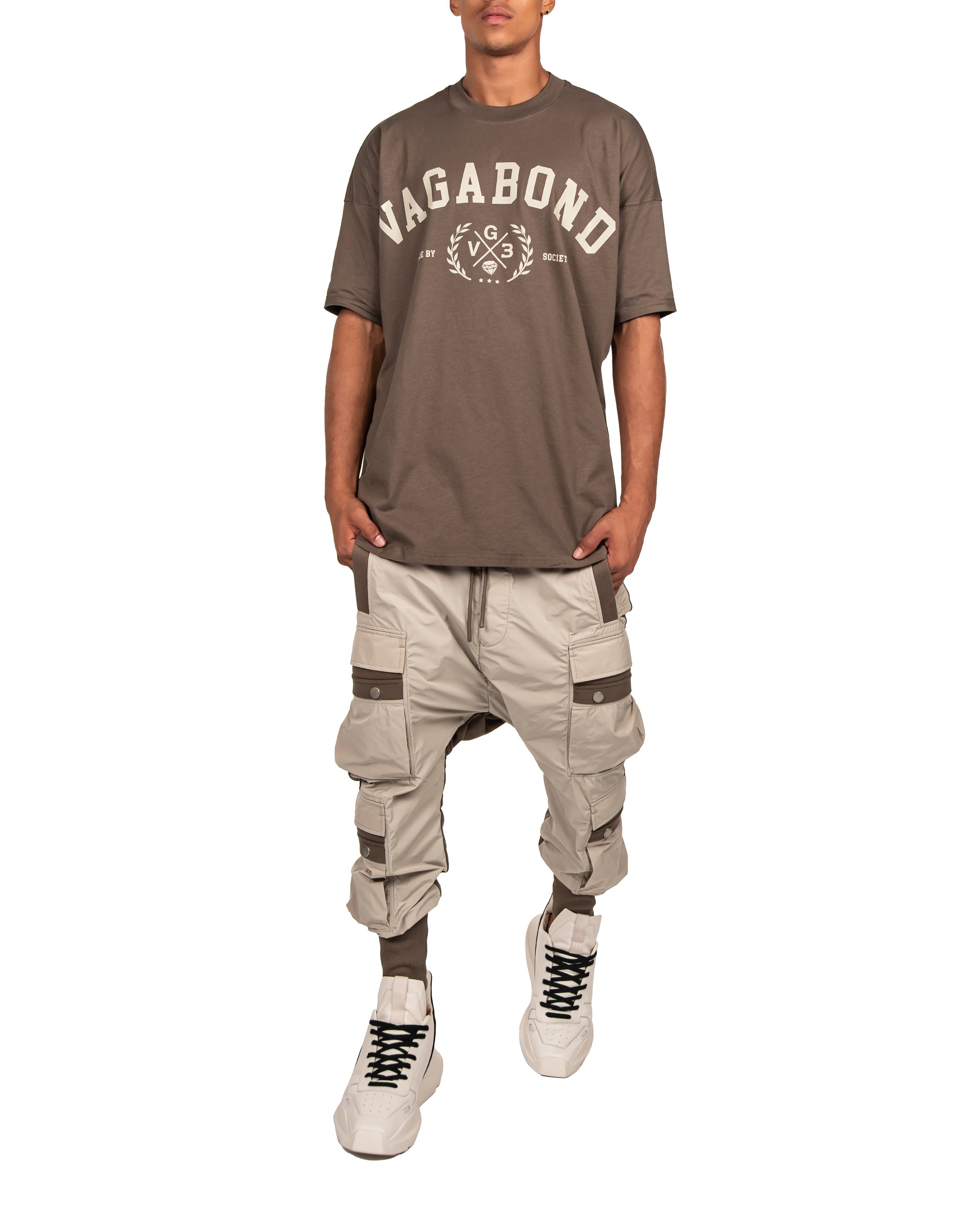 Two-tone four cargo pants - P12810