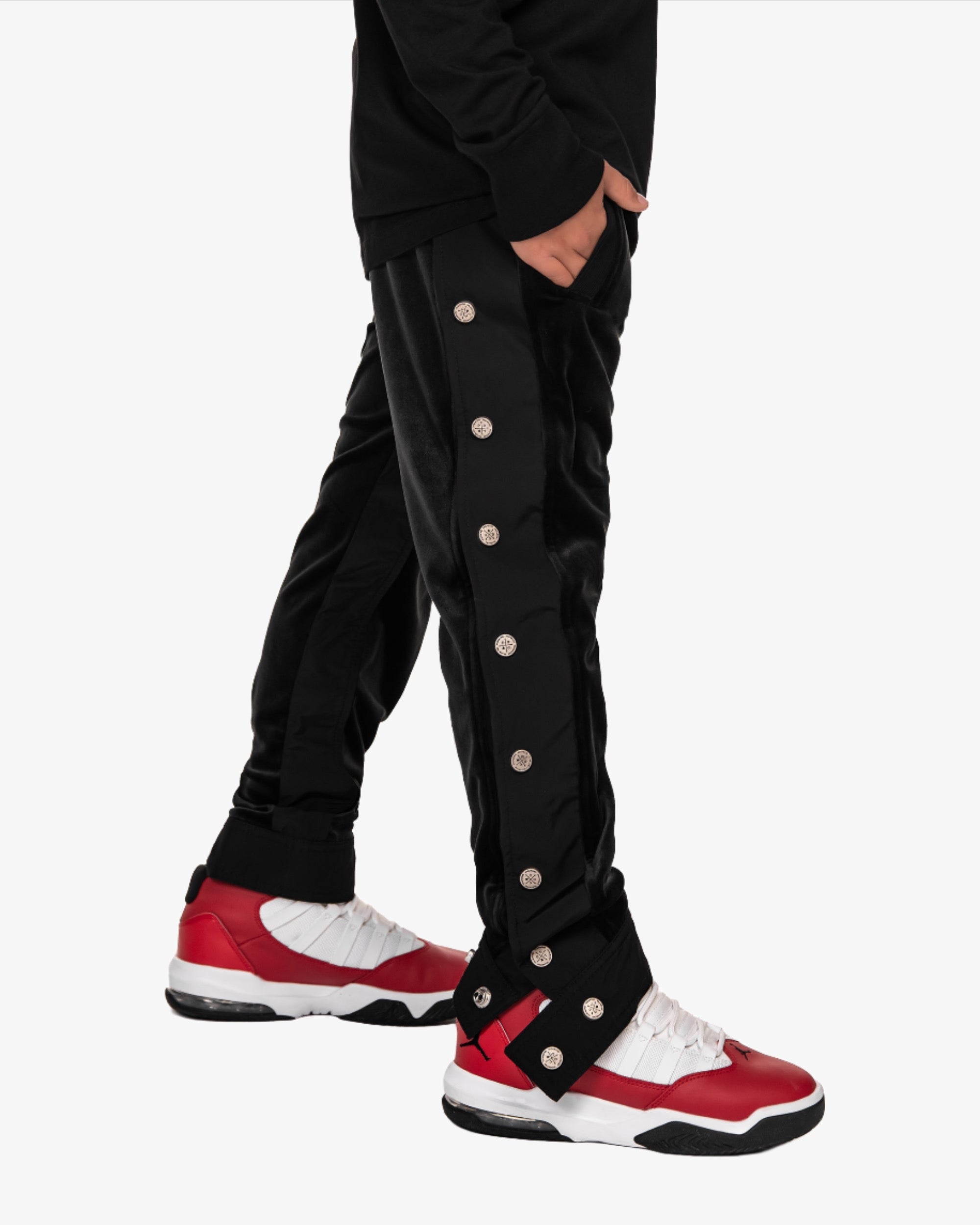 Velour stud track pants - P32443