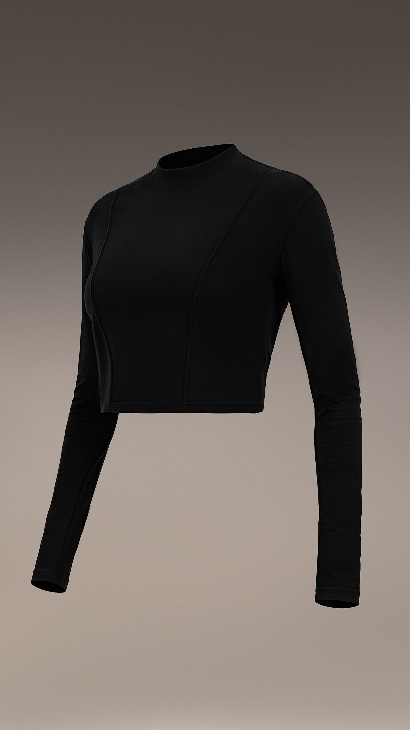 Long sleeve crop top - T25178